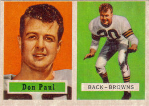 Don Paul 1957 Topps #114 football card