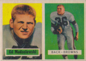 Ed Modzelewski 1957 Topps #127 football card