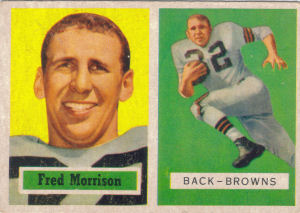 Fred Morrison 1957 Topps #154 football card