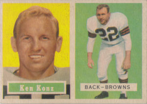 Ken Konz 1957 Topps #52 football card