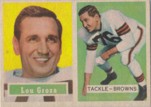 Lou Groza 1957 Topps #28 football card