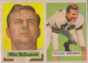 Mike McCormack 1957 Topps #3 football card