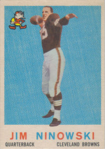 Jim Ninowski Rookie 1959 Topps #125 football card