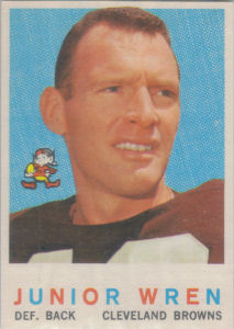 Junior Wren Rookie 1959 Topps #169 football card
