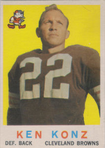 Ken Konz 1959 Topps #54 football card