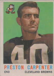 Preston Carpenter 1959 Topps #18 football card