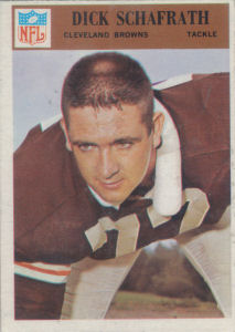 Dick Schafrath 1966 Philadelphia #50 football card