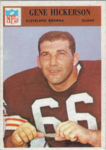 Gene Hickerson Rookie 1966 Philadelphia #45 football card