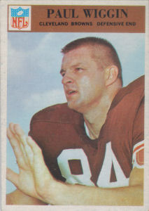 Paul Wiggin Rookie 1966 Philadelphia #51 football card