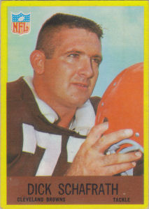 Dick Schafrath 1967 Philadelphia #45 football card