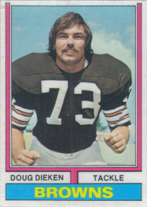 Doug Dieken Rookie 1974 Topps #263 football card