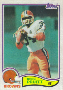 Greg Pruitt 1982 Topps #69 football card