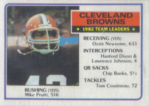 Browns Team Leaders 1983 Topps football card