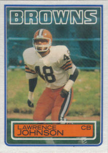 Lawrence Johnson Rookie 1983 Topps #251 football card