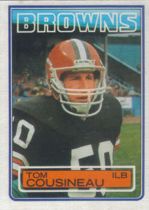 Tom Cousineau Rookie 1983 Topps #246 football card