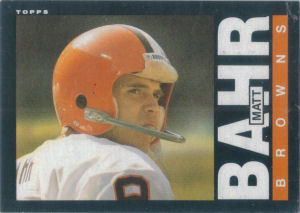 Matt Bahr 1985 Topps #222 football card