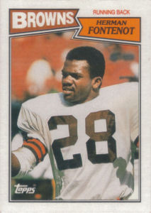 Herman Fontenot Rookie 1987 Topps #83 football card