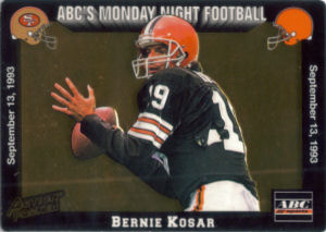Bernie Kosar Monday Night Football 1993 Action Packed #7 football card
