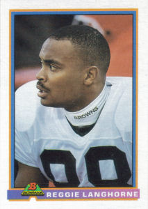 Reggie Langhorne 1991 Bowman #99 football card
