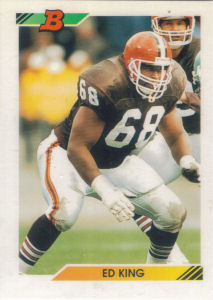 Ed King 1992 Bowman #208 football card