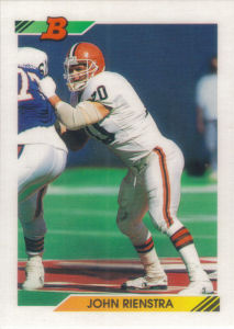 John Rienstra 1992 Bowman #502 football card