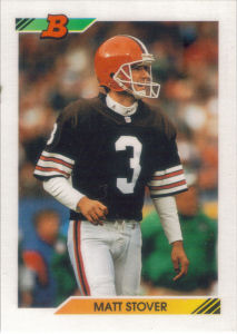 Matt Stover 1992 Bowman #535 football card