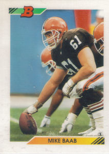 Mike Baab 1992 Bowman #178 football card