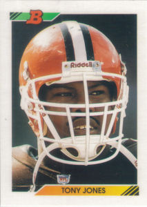 Tony Jones 1992 Bowman #571 football card