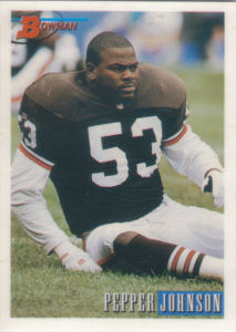 Pepper Johnson 1993 Bowman #15 football card