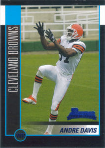 Andre Davis Rookie 2002 Bowman #120 football card