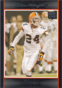 Eric Wright Rookie 2007 Bowman #207 football card