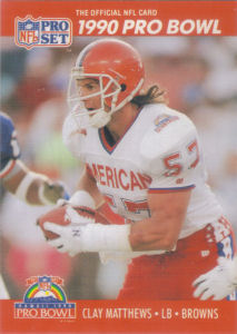 Clay Matthews Pro Bowl 1990 Pro Set #353 football card