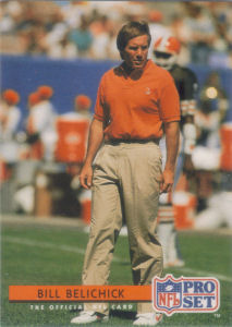 Head Coach Bill Belichick No Logo 1992 Pro Set #144A football card