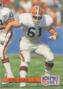 Mike Baab 1992 Pro Set #136 football card