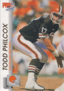 Todd Philcox Rookie 1992 Pro Set #469 football card