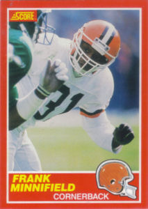 Frank Minnifield 1989 Score #133 football card