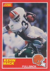 Kevin Mack 1989 Score #129 football card