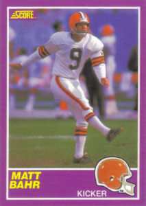 Matt Bahr Supplemental 1989 Score #410S football card