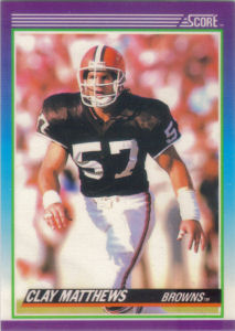 Clay Matthews 1990 Score #177 football card