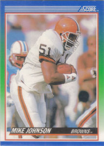 Mike Johnson 1990 Score #35 football card