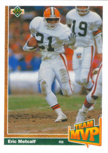 Eric Metcalf Team MVP 1991 Upper Deck #455 football card