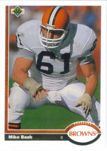 Mike Baab 1991 Upper Deck #306 football card