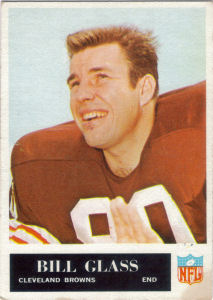 1965 Bill Glass football card with 1964 Statistics