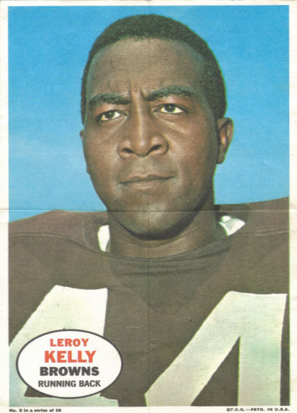 1968 Topps Leroy Kelly Poster came in a pack of football cards