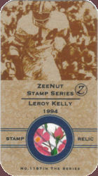 Leroy Kelly 2011 ZeeNut Stamp Relic