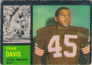 1962 Ernie Davis rookie football card