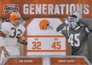 2011 Ernie Davis Panini Generations Jim Brown/Ernie Davis #2 football card