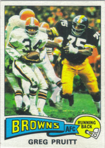 Greg Pruitt 1975 football card