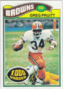 Greg Pruitt 1977 football card