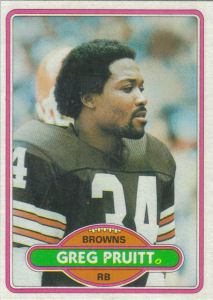 Greg Pruitt 1980 football card